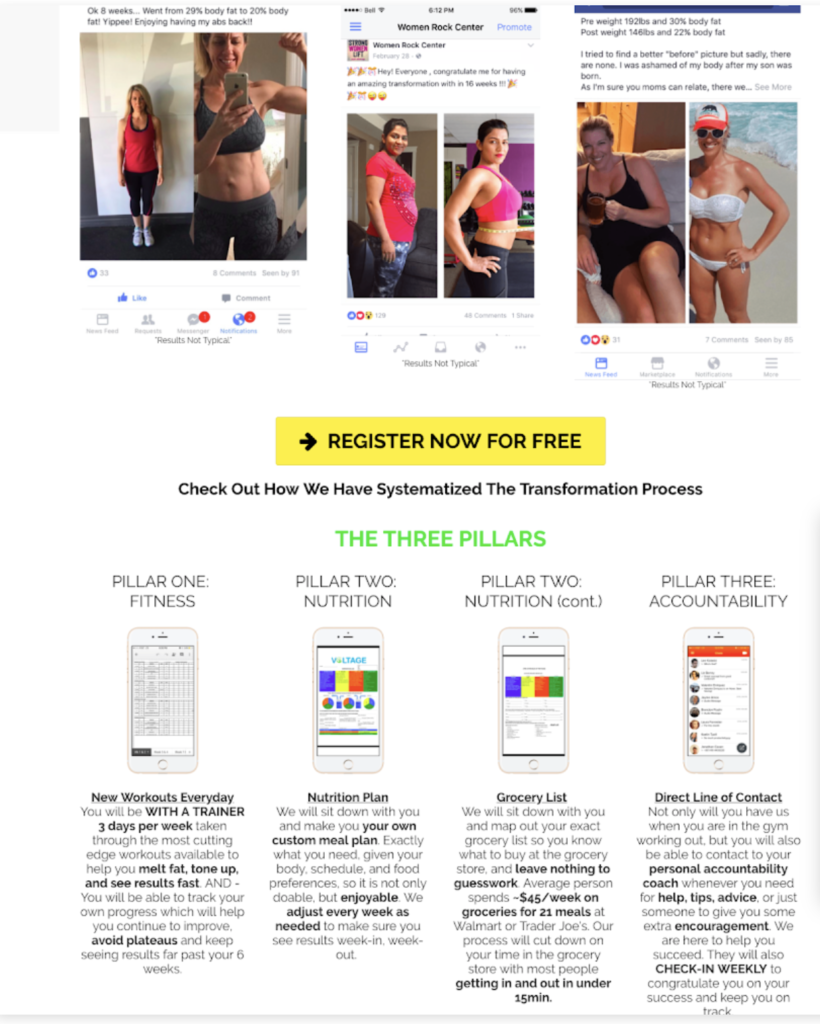 Landing Page Social proof