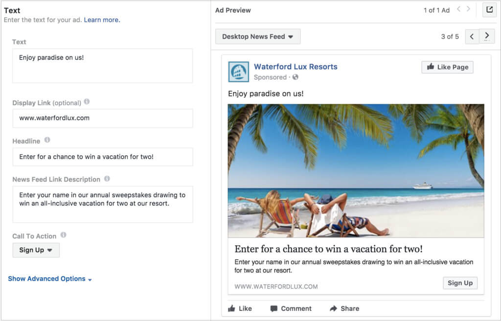 18. setting facebook lead ad