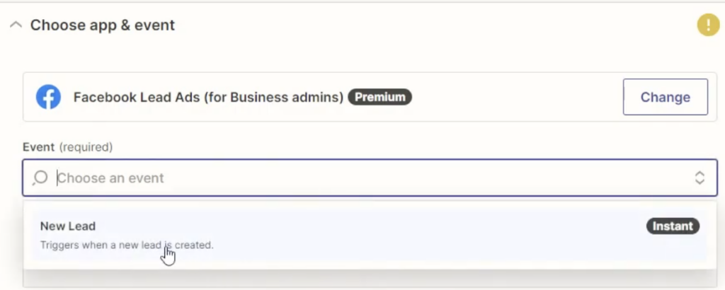 24. faceook new lead into zappier
