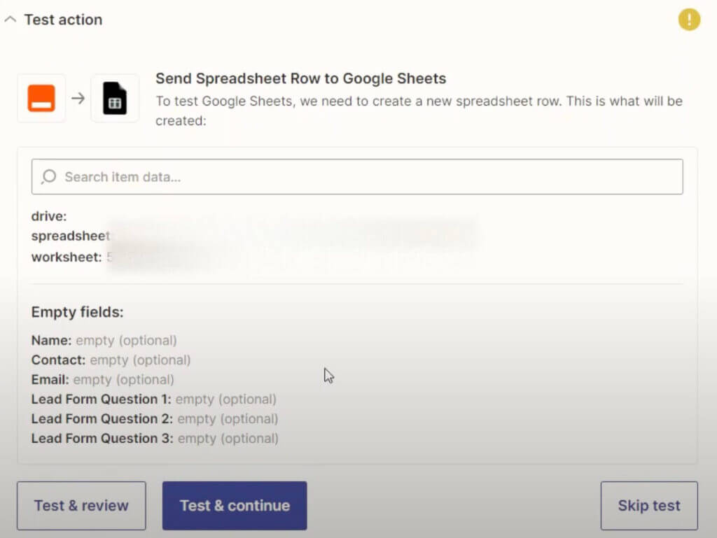 32. Google Shets Zap integration for Facebook Ads 5