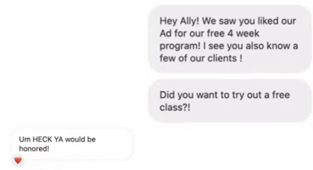 engage with your followers to nurture your gym leads