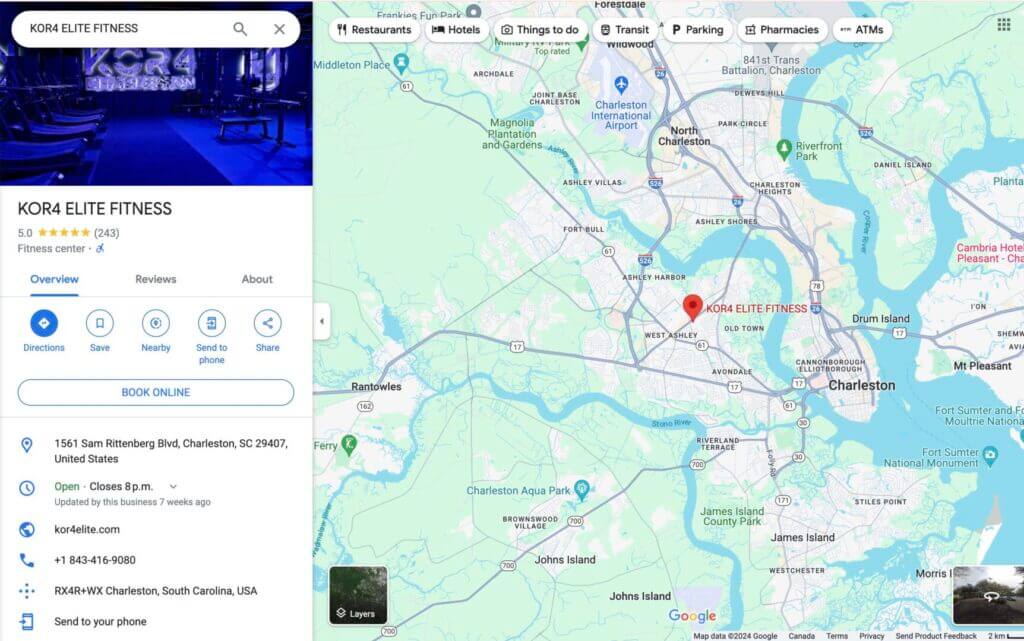 KOR4 Elite Fitness location