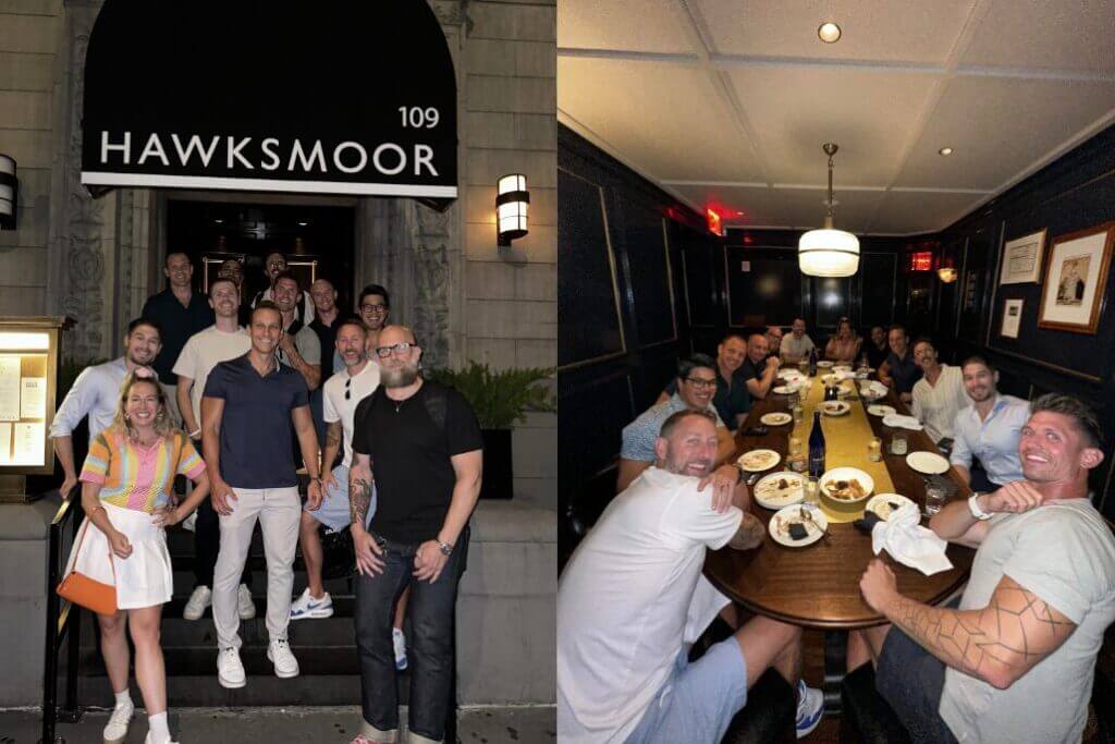 dinner in NYC with some top Gym World guests