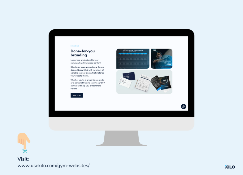 Kilo's done for you Gym branding