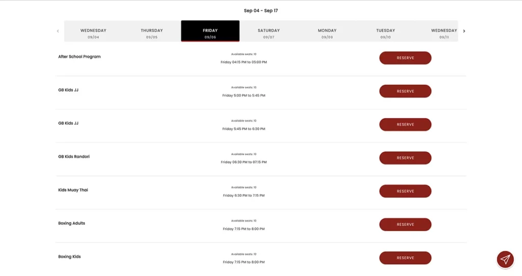 MMA small group classes