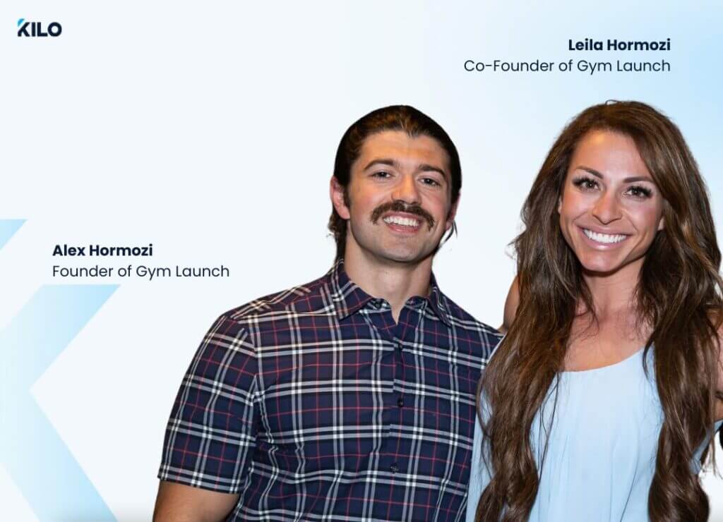 Alex and Leila Hormozi co-founders of Gym Launch