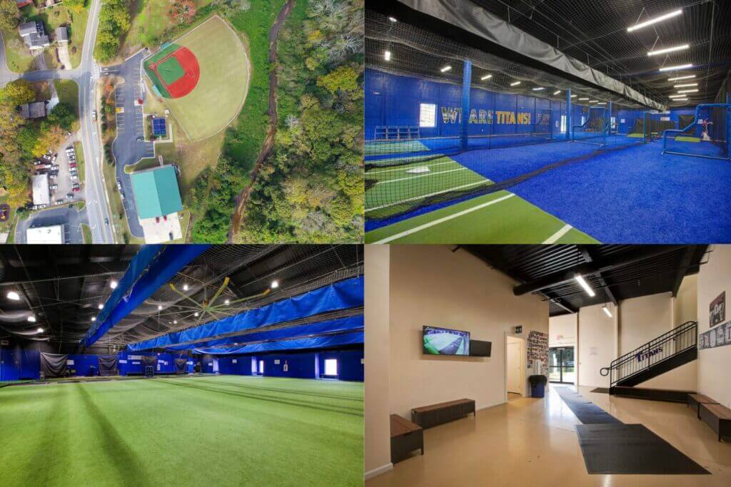 Titans Sports Academy has outdoor cage space and a turf field