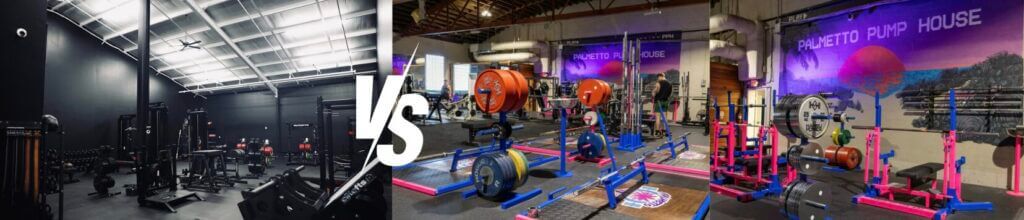 average powerlifting gym vs Pametto Pump House