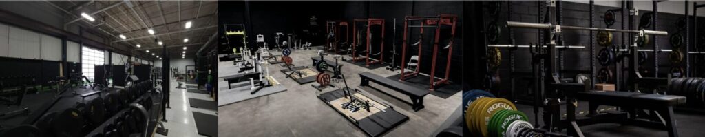 traditional dark intimidating powerlifting gym