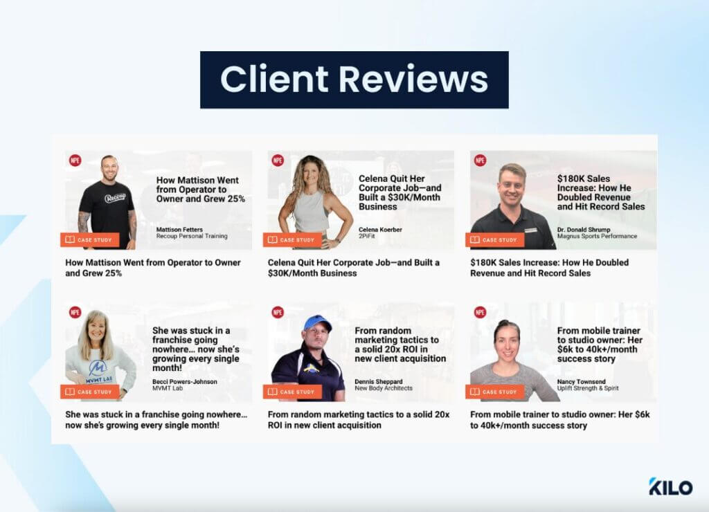 NPE client reviews