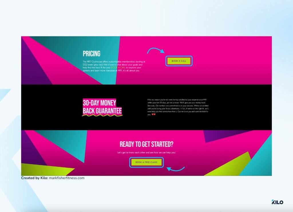 Mark Fisher Fitness cta blocks