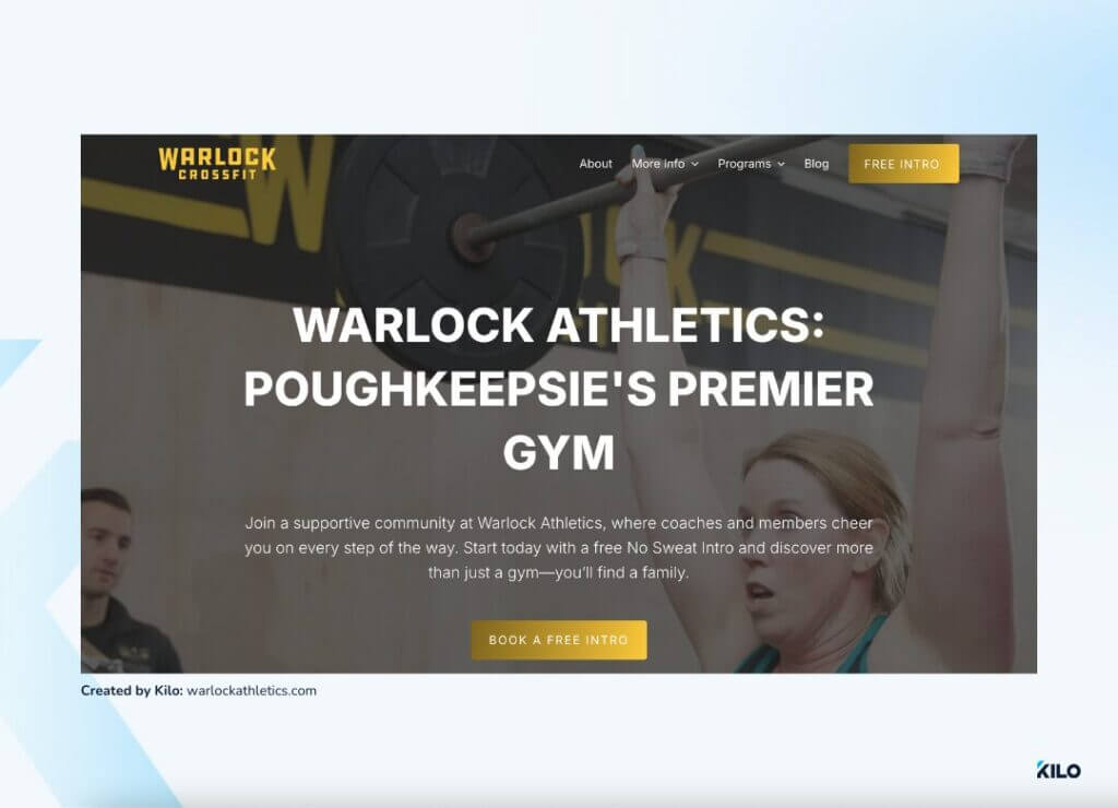 Warlock CrossFit gym website