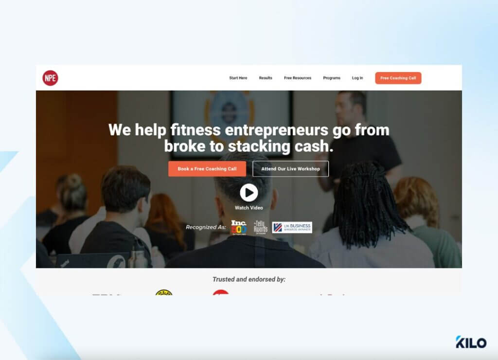 npe fitness gym mentorship website