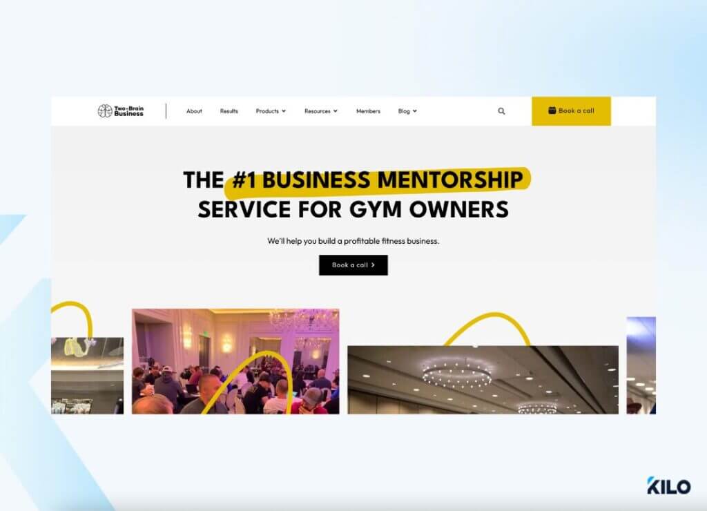 two-brain business gym mentorship website
