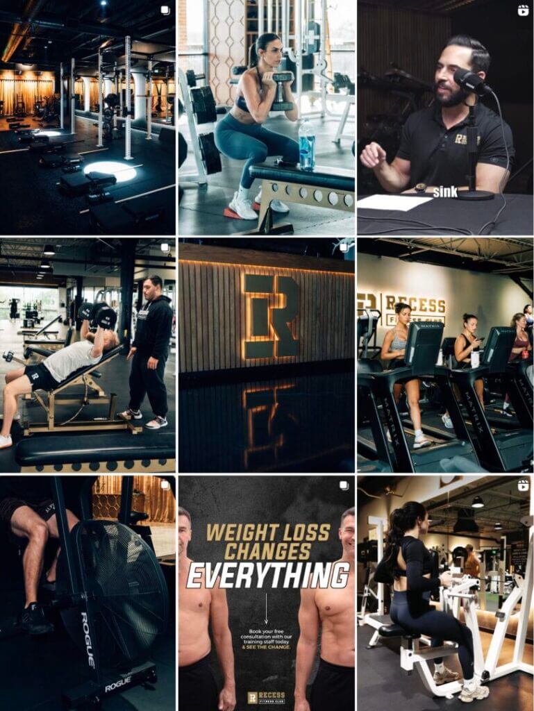 Recess Fitness Club social media
