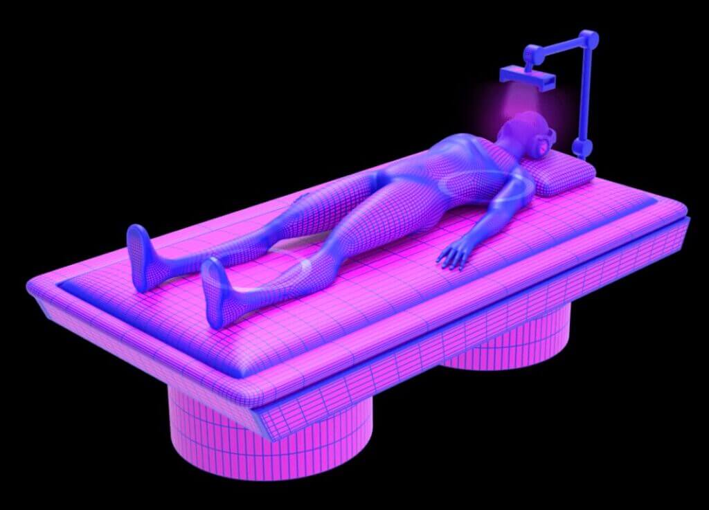 massage table that combines light sound and vibration