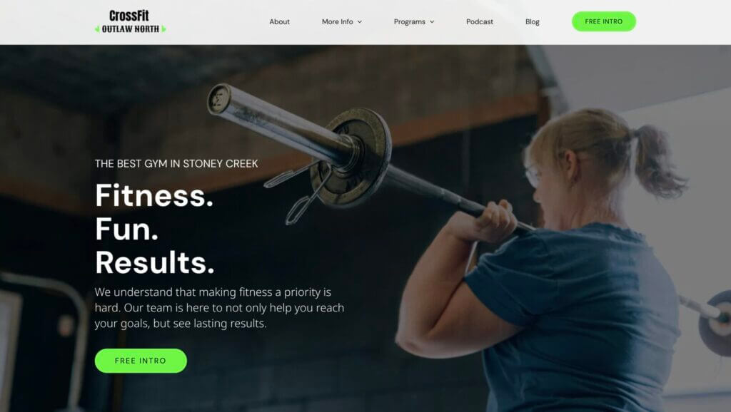 CrossFit Outlaw website done by Kilo