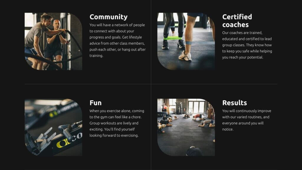 kilo offers the best photo library for your gym website
